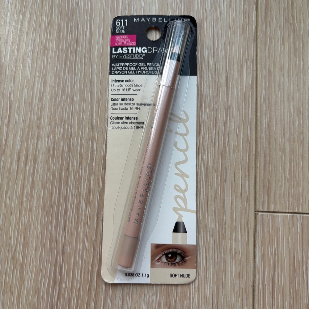 2/$10 - NWT Maybelline Lasting Drama Waterproof Gel Pencil - 611 Soft Nude